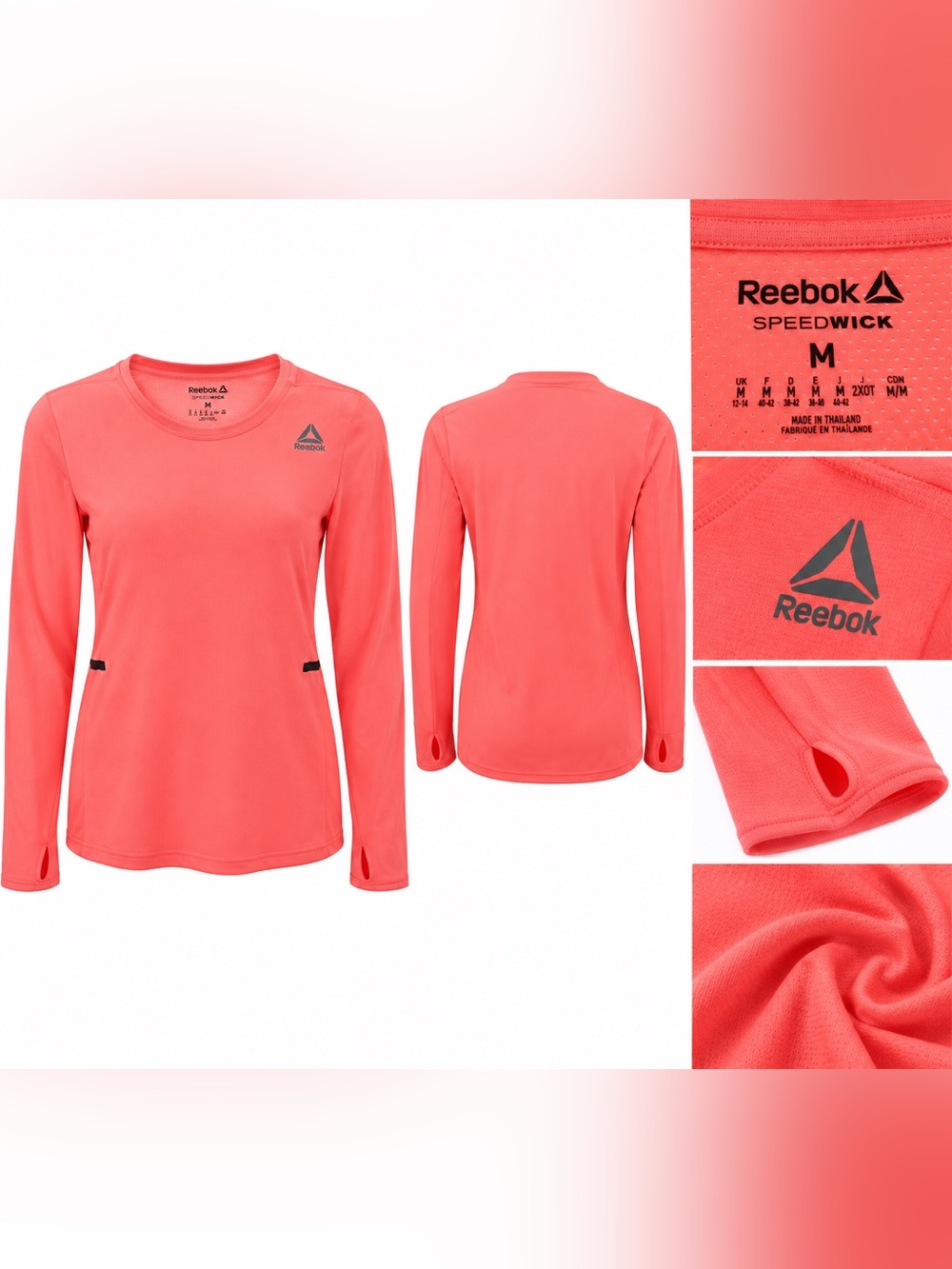 Reebok Speedwick Long Sleeve Athletic Top – Size M